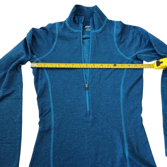 MEC T2 Long-Sleeved Zip-T - Women's base layer blue size small - Picture 12 of 13